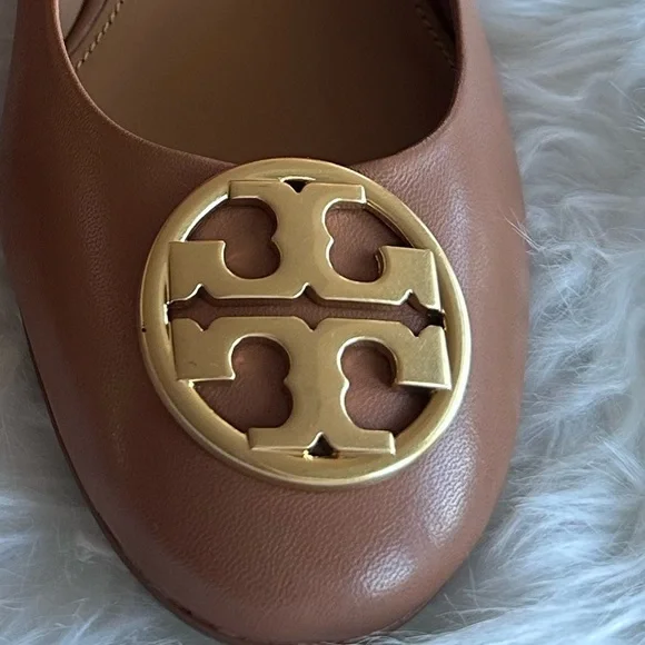 NWB Tory Burch Chelsea 50mm Pumps Napa Leather in Royal Tan - Picture 5 of 13